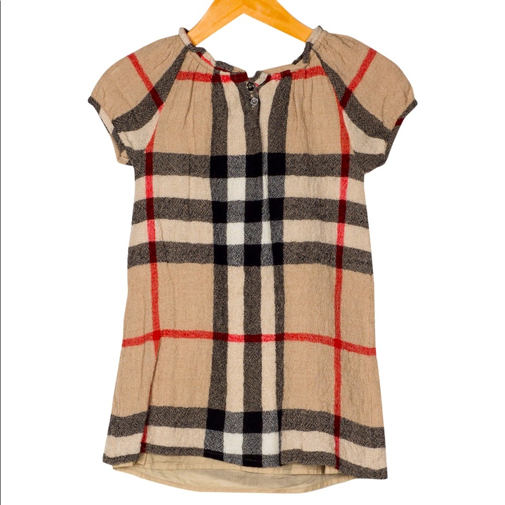 SOLD - NWT Burberry Girls House-Check Dress - Picture 1 of 13